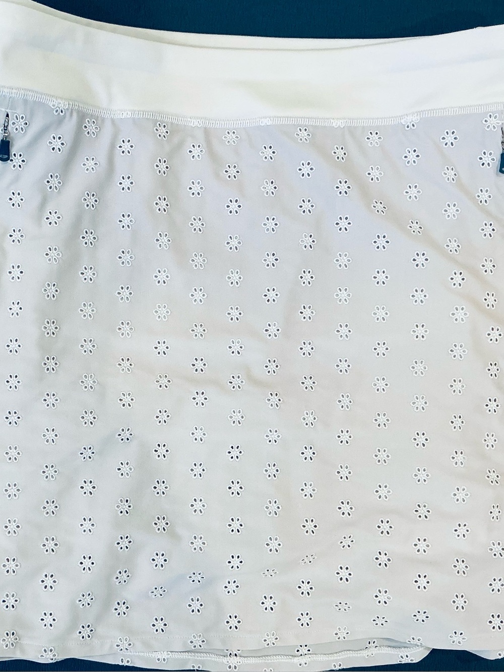 RLX Lauren Beige Eyelet Golf Skirt